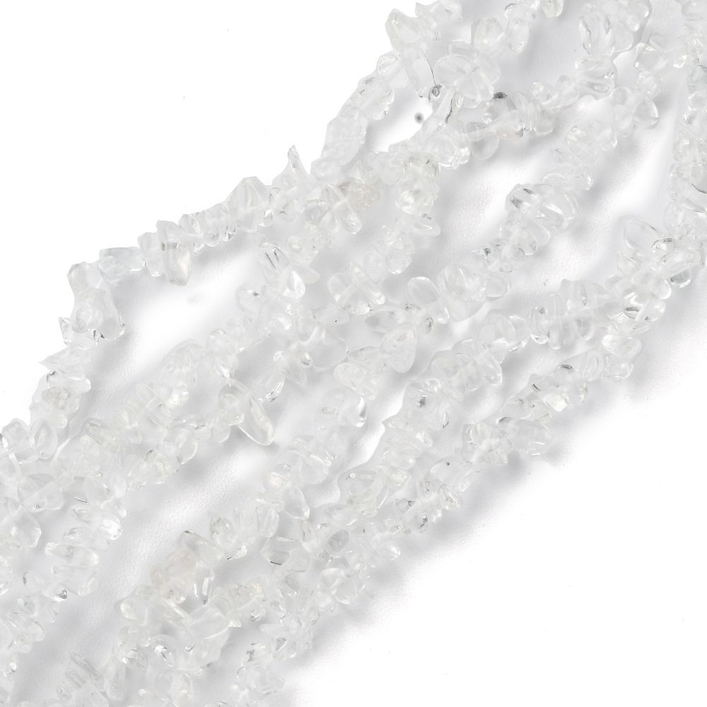 Chip, Crystal, 1.5~4.5x3~13x2.5~8mm, Hole: 0.6mm, 30.94~31.97 inch(78.6~81.2cm)