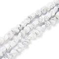 Natural Howlite Beads Strands, Nuggets, 5.5~15x7.5~9x6~7.5mm, Hole: 0.9mm, about 40~44pcs/strand, 14.76''~15.35''(37.5~39cm)