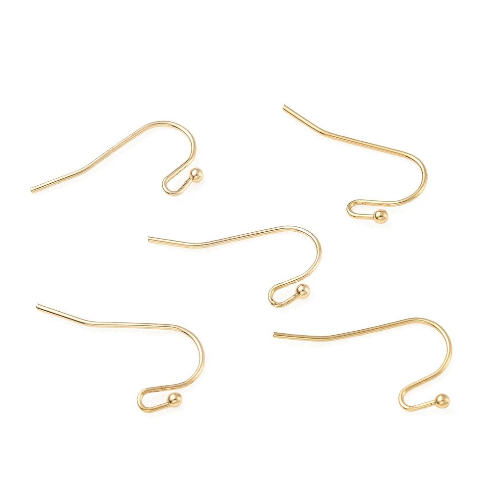 Brass Earring Hooks/ 4pcs