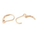 2pcs/Brass Leverback Earring Findings, Cadmium Free & Nickel Free & Lead Free