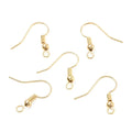 Brass Earring Hooks/ 4pcs