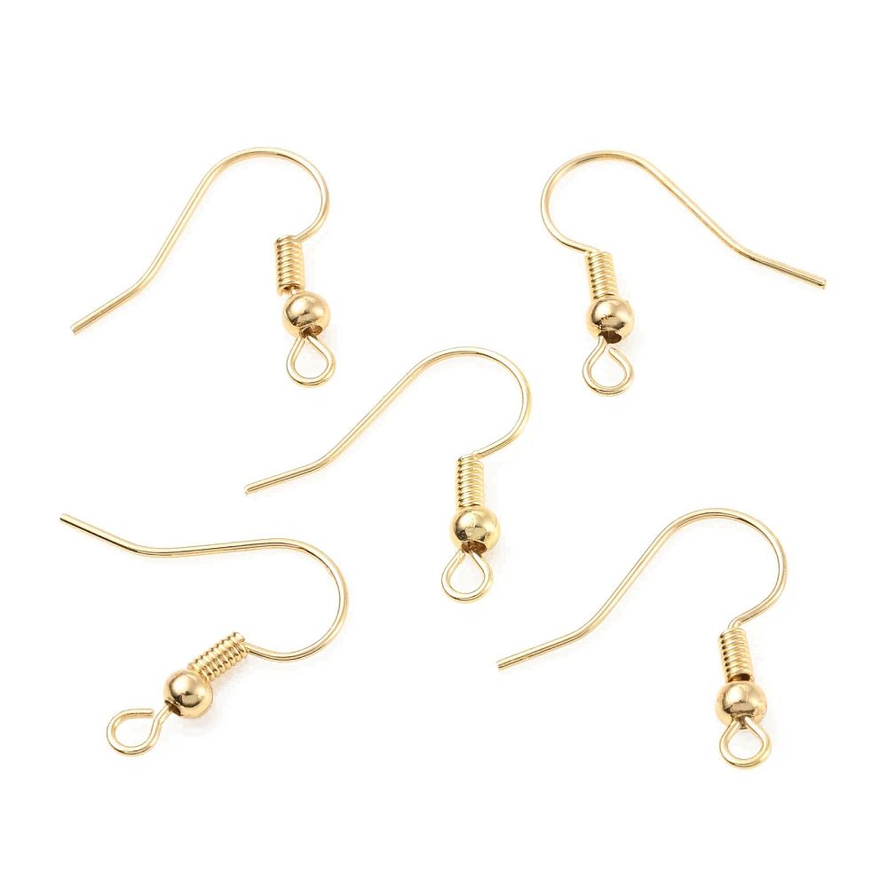 Brass Earring Hooks/ 4pcs