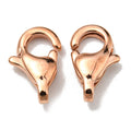 2pcs/316 Stainless Steel Lobster Claw Clasps, Grade A, Rose Gold/ 11x7mm