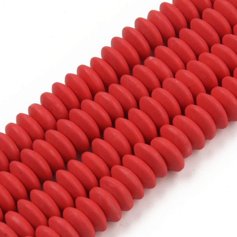 Handmade Polymer Clay Bead Strands, Flat Round, Spring Green, 8.5~9x3.5mm, Hole: 1.6mm, about 112pcs/strand, 15.75 inch~16.14 inch(40~41cm)