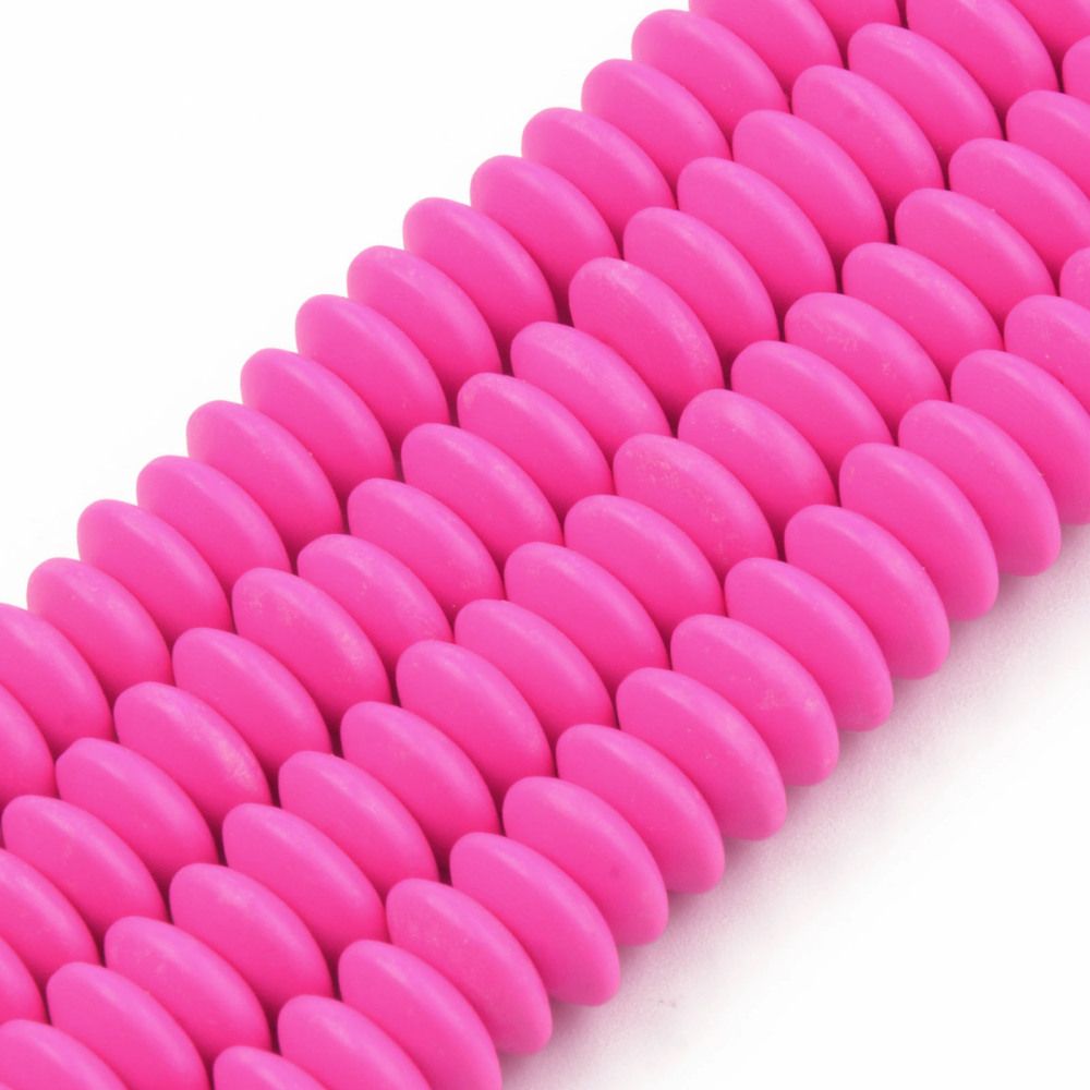 Handmade Polymer Clay Bead Strands, Flat Round, Spring Green, 8.5~9x3.5mm, Hole: 1.6mm, about 112pcs/strand, 15.75 inch~16.14 inch(40~41cm)