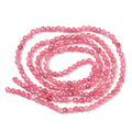 Natural Pink Tourmaline Beads Strands, Faceted, Round, 2mm, Hole: 0.3mm, about 176pcs/strand, 15.08~15.55''(38.3~39.5cm)
