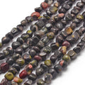 Natural Plum Blossom Jasper Beads Strands, Nuggets, 3~5x3~5x3~8mm, Hole: 1mm, about 85~90pcs/strand, 15.7 inch(40cm)