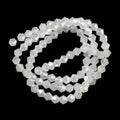 Imitation Jade Electroplate Glass Beads Strands, AB Color Plated, Faceted, Bicone, White, 4x4mm, Hole: 0.8~1mm, about 75~78pcs/strand, 28~29cm