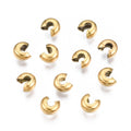 10pcs/304 Stainless Steel Crimp Beads Covers/5.5x4.5x3.2mm