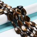 Natural Teardrop Tiger Eye Beads Strands, 17.5~18x13x6mm, Hole: 1.2mm, about 22pcs/strand, 15.24 inch(38.7cm)
