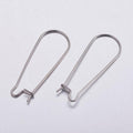 10pcs/ 316 Surgical Stainless Steel Hoop Earrings Settings 33x12.5x0.7mm
