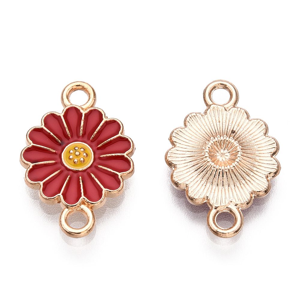 4pcs/Alloy Enamel Connector Charms/18x12x2mm