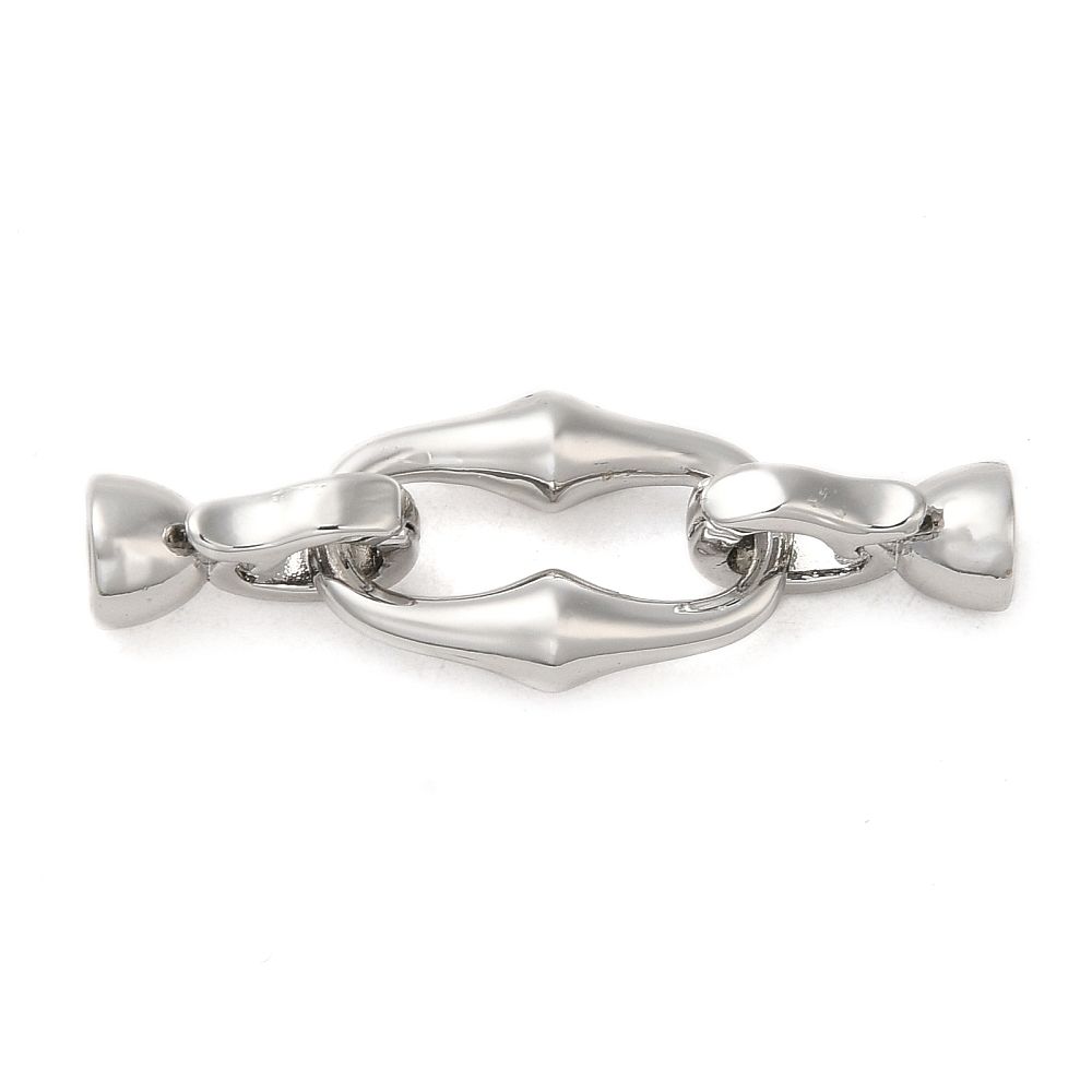 Brass Fold Over Clasp/18x11.5x4.5mm