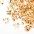 10pcs/ Brass Wire Guardian, Nickel Free, Real 18K Gold Plated/4.5x4x1mm