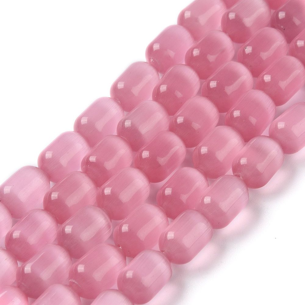 Cat Eye Beads, Column, 7.5~8x11.5~13mm, Hole: 0.7mm, about 32pcs/strand, 14.57''(37cm)