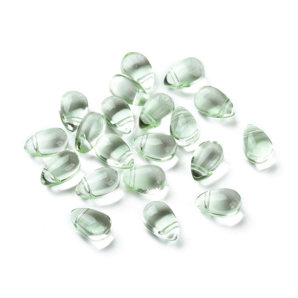 10pcs/Transparent Glass Beads/9x6x5mm