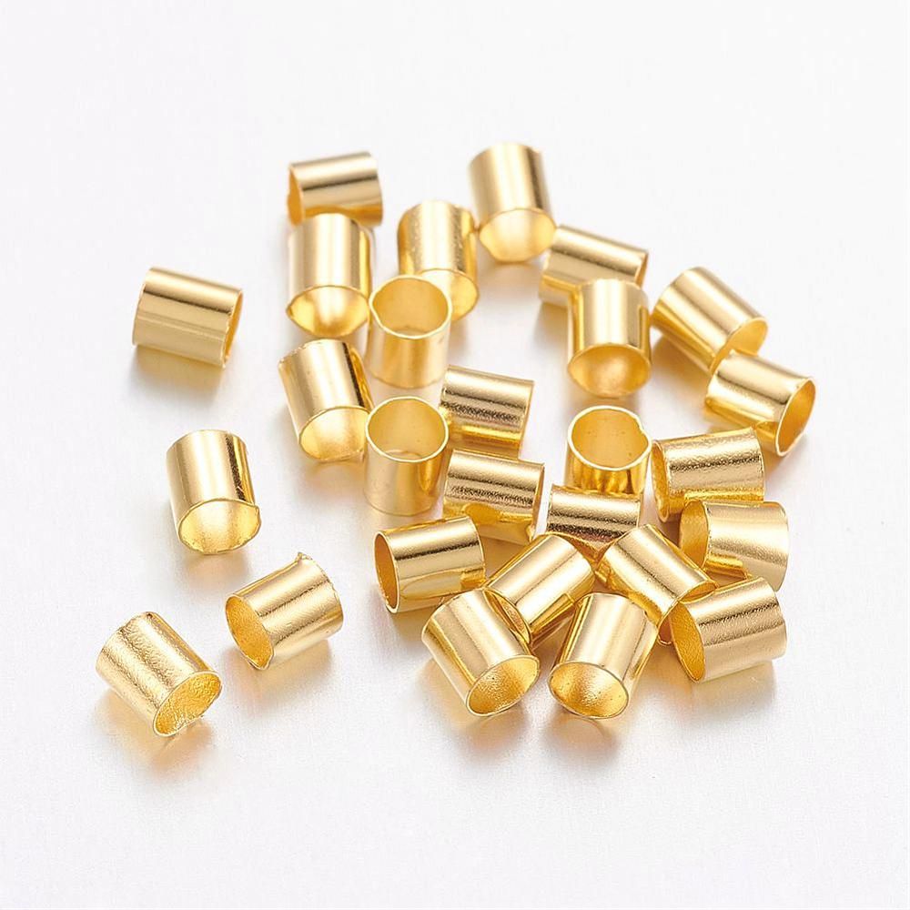 3x3mm/Brass Crimp Beads, Tube/1g