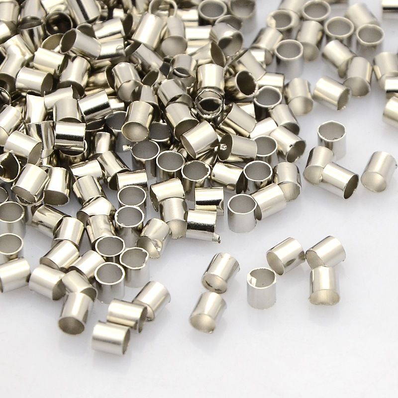 3x3mm/Brass Crimp Beads, Tube/1g