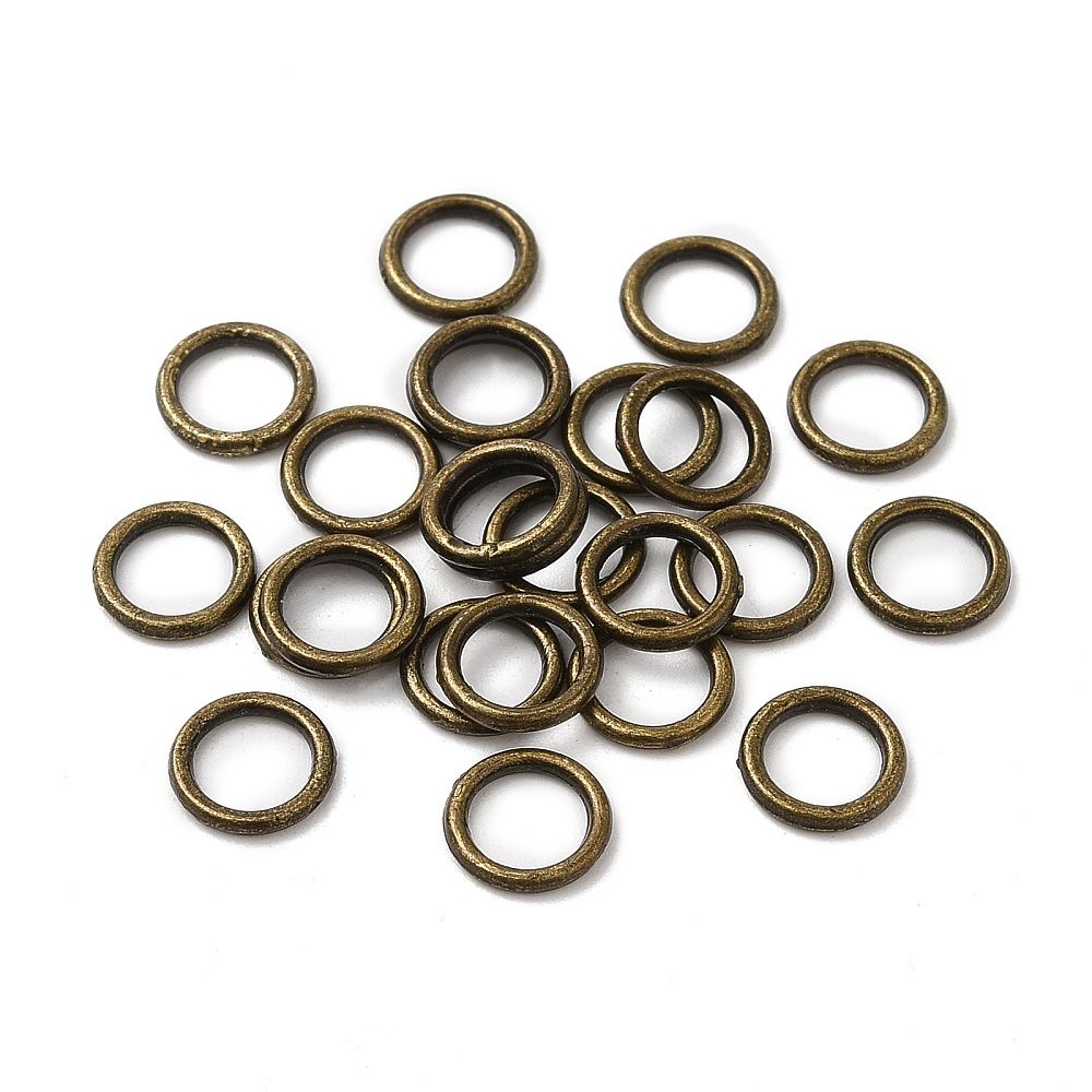 Alloy Soldered Closed Jump Rings, 6x0.8mm, 18 Gauge, Inner Diameter: 3.8mm