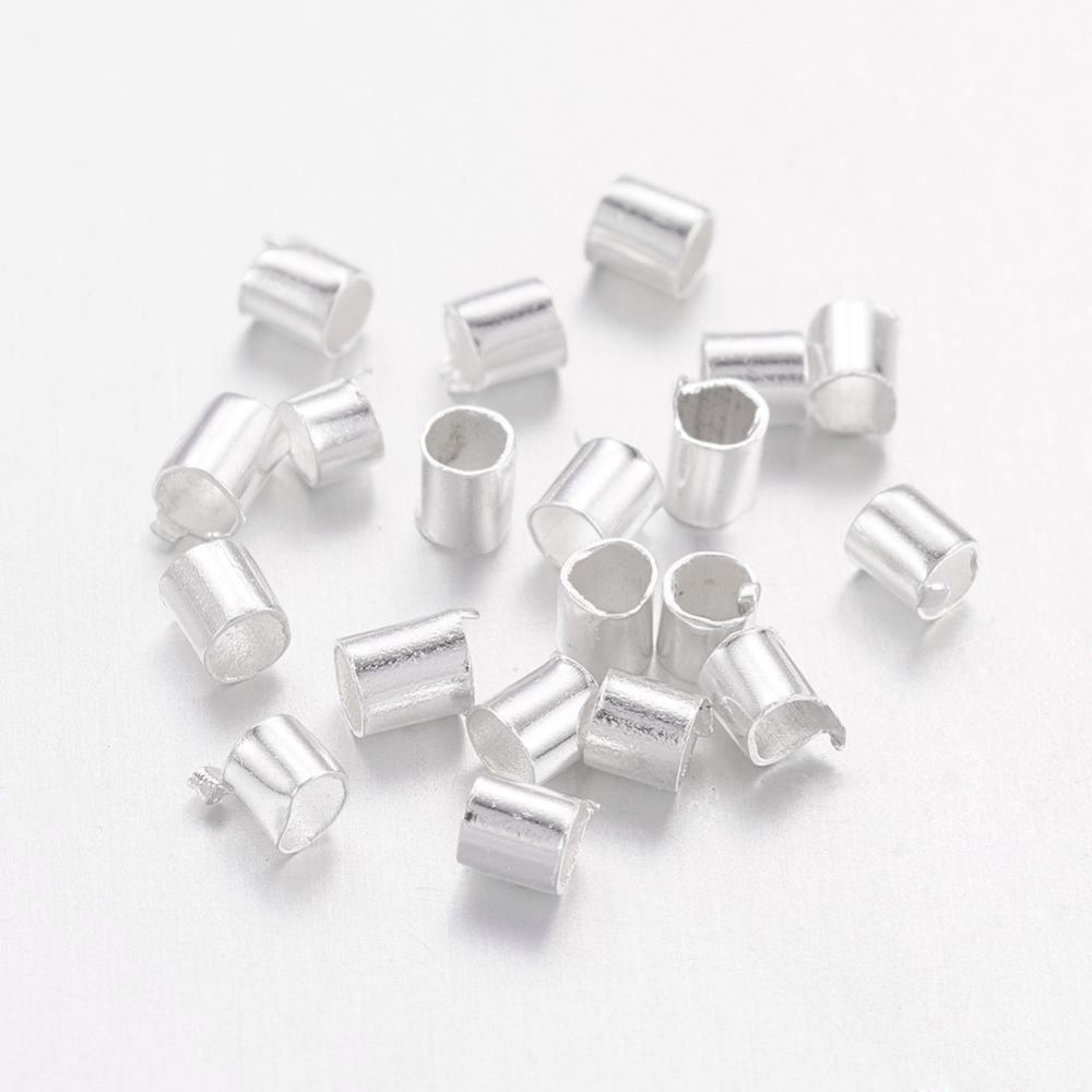 2x2x0.15mm/Brass Crimp Beads, Tube