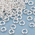 10pcs/Rack Plating Brass Jump Rings, Open Jump Rings, Long-Lasting Plated, 925 Sterling Silver Plate