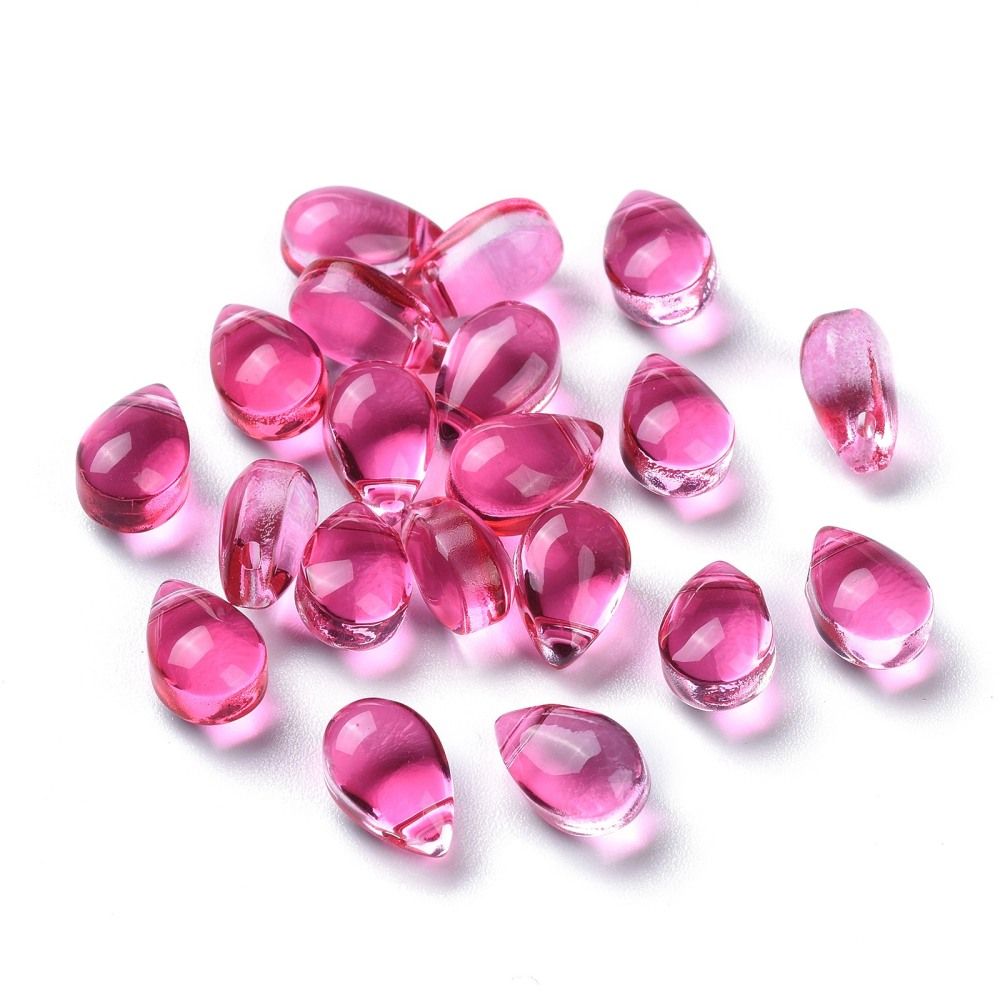 10pcs/Transparent Glass Beads/9x6x5mm