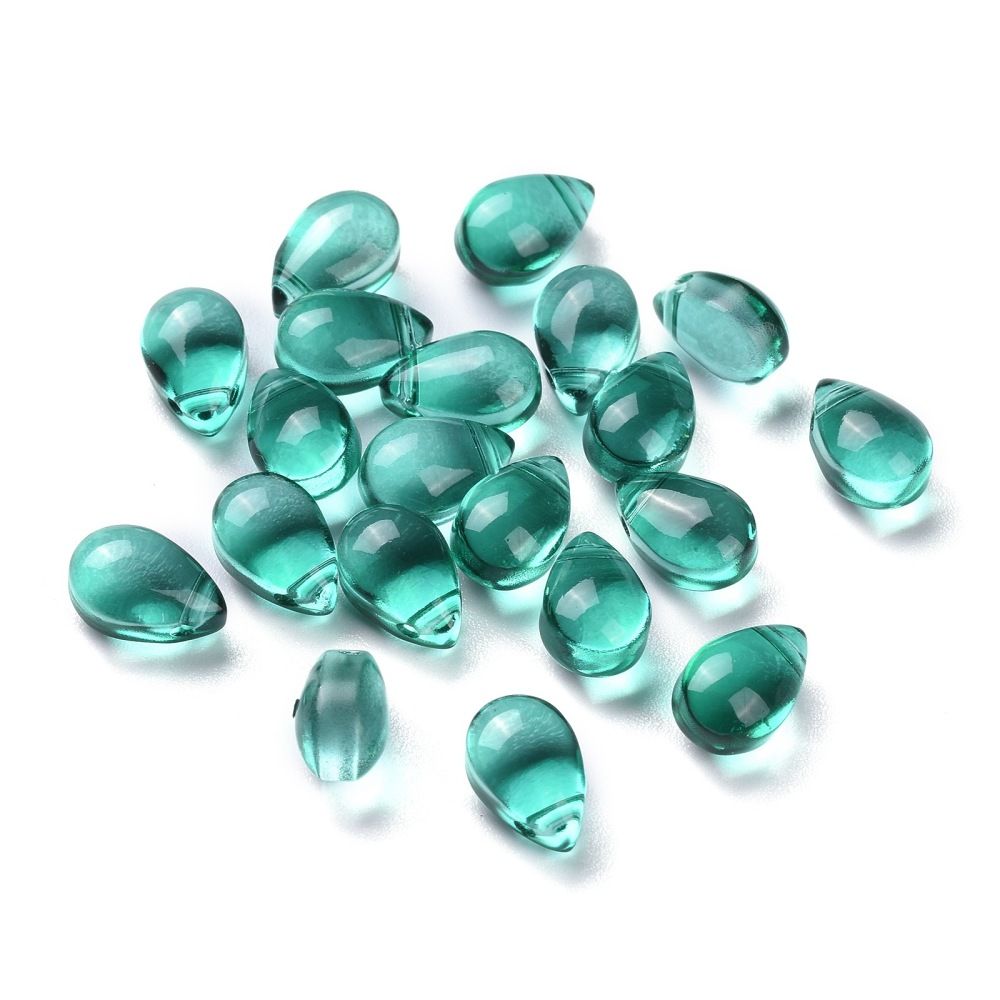 10pcs/Transparent Glass Beads/9x6x5mm