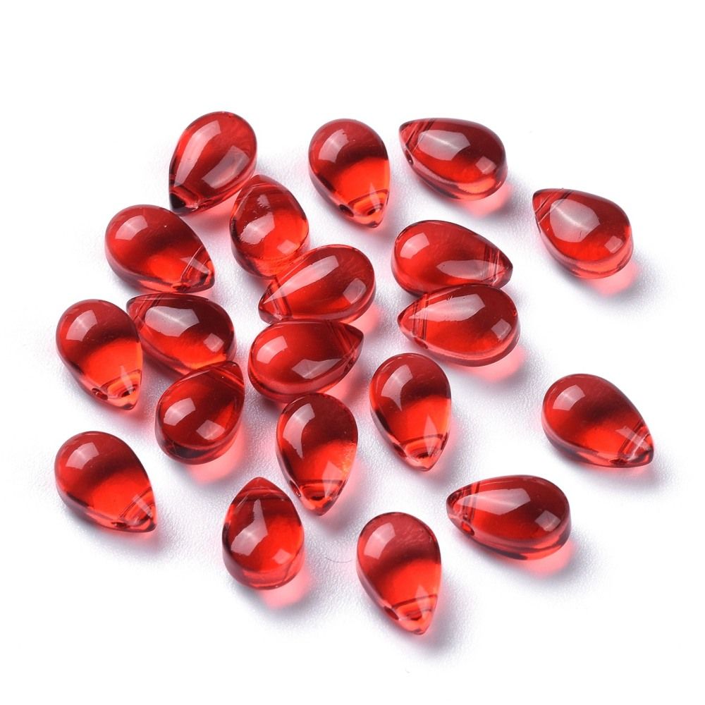 10pcs/Transparent Glass Beads/9x6x5mm
