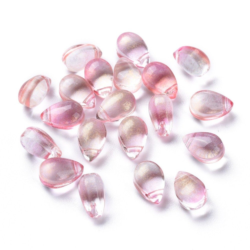 10pcs/Transparent Glass Beads/9x6x5mm