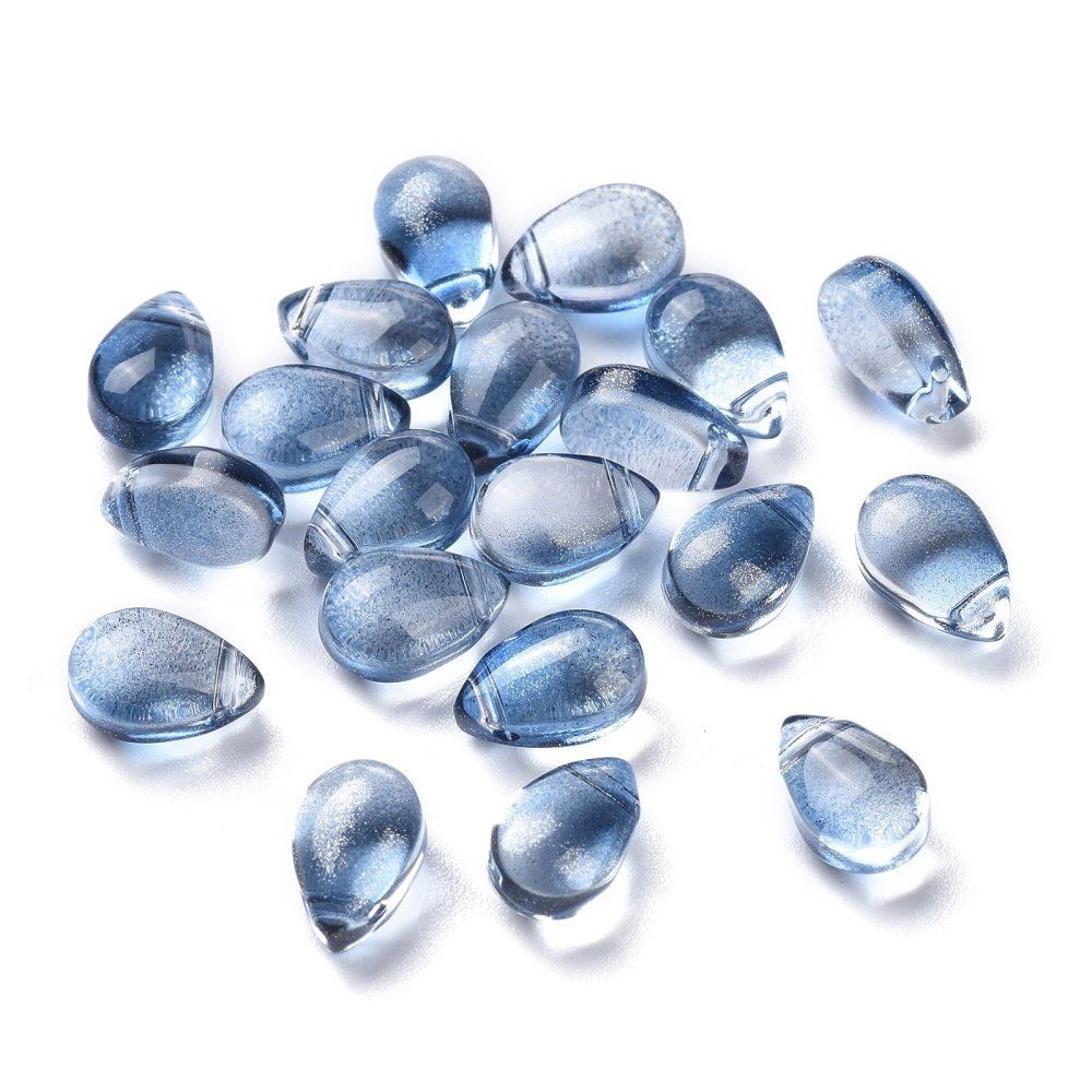 10pcs/Transparent Glass Beads/9x6x5mm