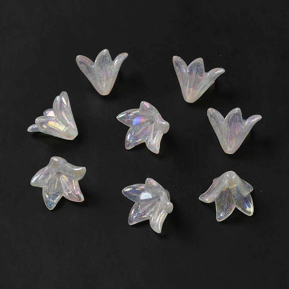 20pcs/Transparent Acrylic Bead Caps 20pcs