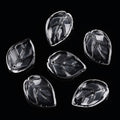 20pcs/Transparent Glass Petal Beads, Leaf/21.5x14.5x4.5mm