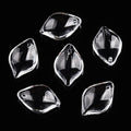 20pcs/Transparent Glass Petal Beads, Broad-leaved Epiphyllum/18.5x12.5x4.5mm