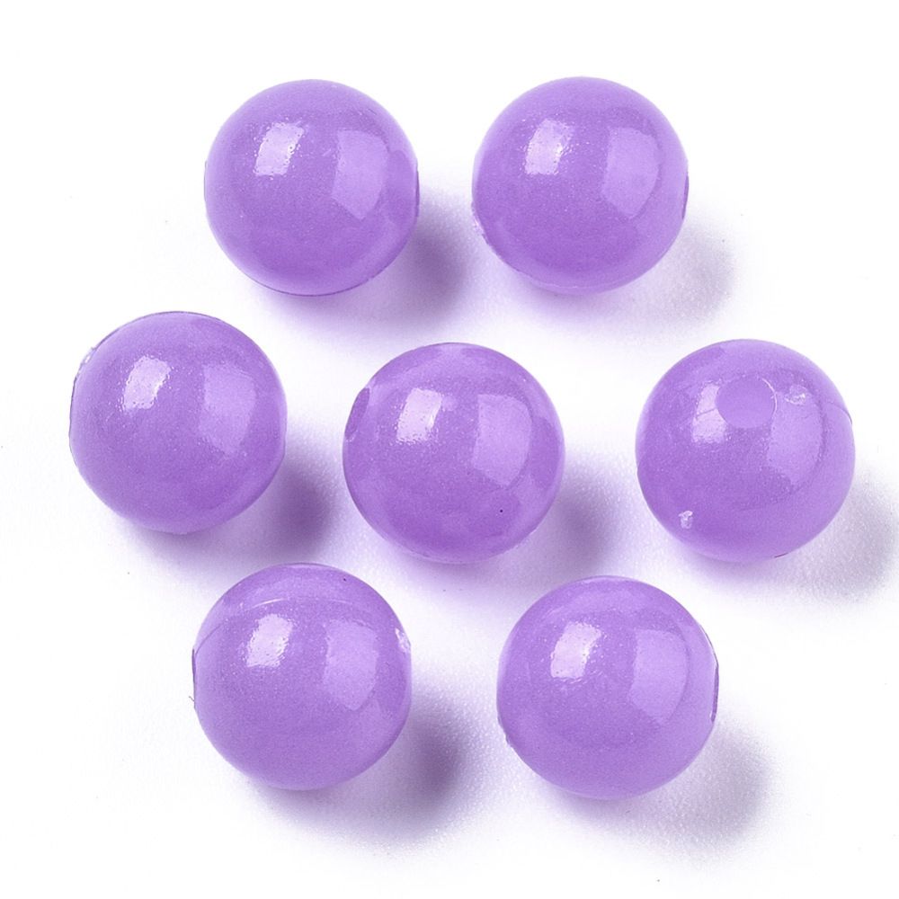 ~97pcs/Luminous Acrylic Beads, Glow in the Dark, 6mm, multiple colors