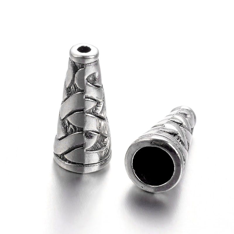 2pcs/Tibetan Style Alloy Bead Caps/ 18x8mm