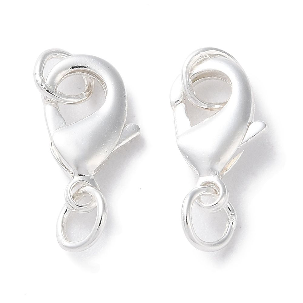 Brass Lobster Claw Clasps for Jewelry Necklace Bracelet Making, with Two Jump Rings/2pcs
