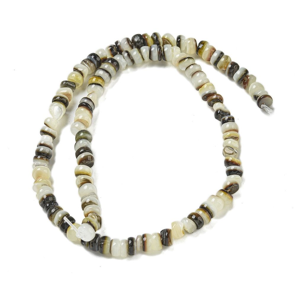 Natural Black Lip Shell Beads Strands, Nuggets, 1.5~6x3.5~6x3.5~6mm, Hole: 0.5mm, about 110pcs/strand, 15.08''(38.3cm)