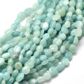 Natural Amazonite Nuggets Beads Strands, 8~12x7~9x3~6mm, Hole: 1mm, about 38pcs/strand, 14.96''(38cm)