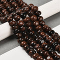 Natural Mahogany Obsidian Beads Strands, Nuggets, Tumbled Stone, 4~9x8~11.5x7~10mm, Hole: 1mm, about 54~58pcs/strand, 15.12~15.35 inch(38.4~39cm)