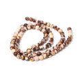 Natural Zebra Jasper Round Bead Strands, 10mm, Hole: 1mm, about 38pcs/strand, 15 inch