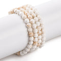 Natural Howlite Beads Strands, Dyed, Faceted, Round, Old Lace, 3mm, Hole: 0.8mm, about 119~129pcs/strand, 15.35''(39cm)