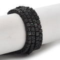Natural Lava Rock Beads Strands, Frosted, Cube, 2~2.5x2~2.5x2~2.5mm, Hole: 0.8mm, about 176pcs/strand, 15.75''(40cm)
