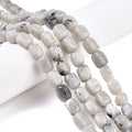 Natural Labradorite Beads Strands, Cuboid, 10~12x8~9x7~8mm, Hole: 1.2mm, about 33pcs/strand, 15.35''(39cm)