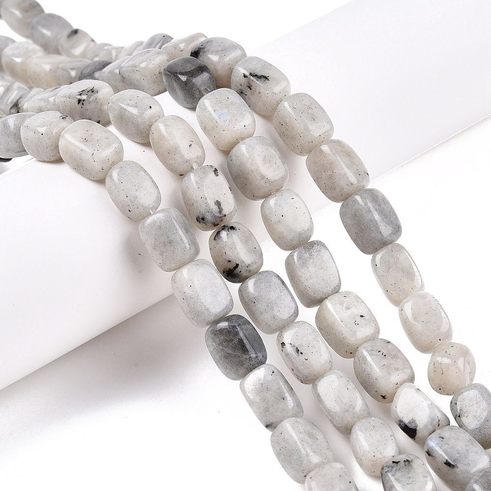 Natural Labradorite Beads Strands, Cuboid, 10~12x8~9x7~8mm, Hole: 1.2mm, about 33pcs/strand, 15.35''(39cm)