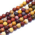 Natural Mookaite Beads Strands, Round, Faceted/strand, 15.16 inch(38.5cm)