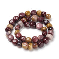 Natural Mookaite Beads Strands, Tumbled Stone, Nuggets, 8.5~13x8~10x7~12.5mm, Hole: 0.8mm, about 41pcs/strand, 15.75 inch(40cm)