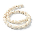 Magnesite Beads Strands, Nuggets, 11~12.5x8~10x7~9mm, Hole: 1.4mm, about 33pcs/strand, 13.70 inch(34.8cm)