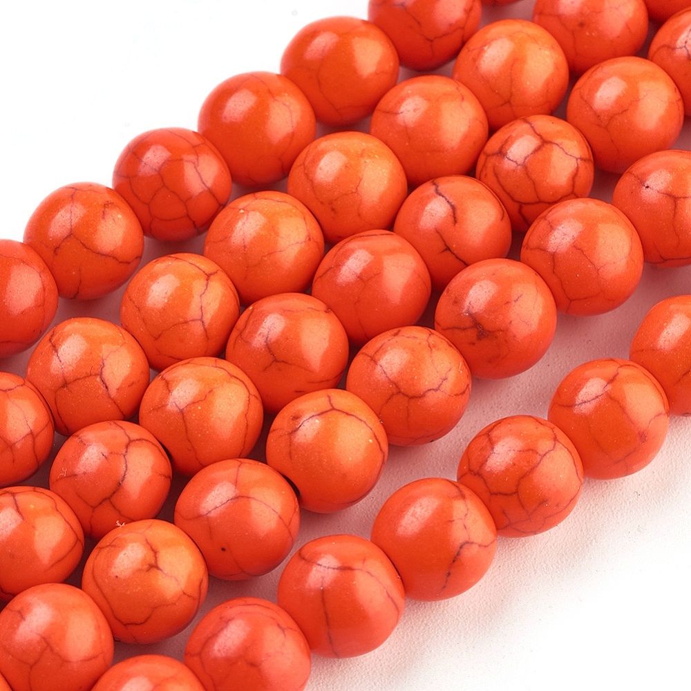 Natural Howlite Turquoise Beads Strand/8mm, Hole: 1mm, about 50pcs/strand