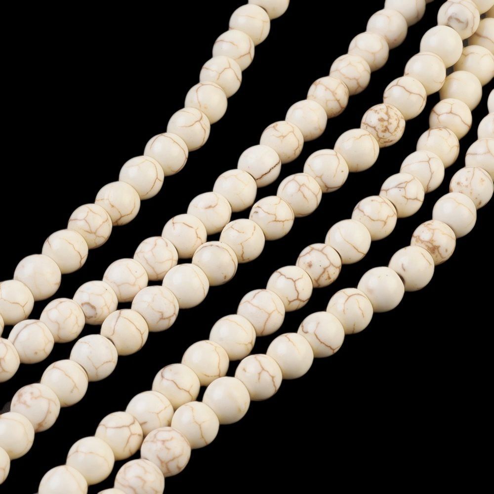Natural Howlite Turquoise Beads Strand/8mm, Hole: 1mm, about 50pcs/strand