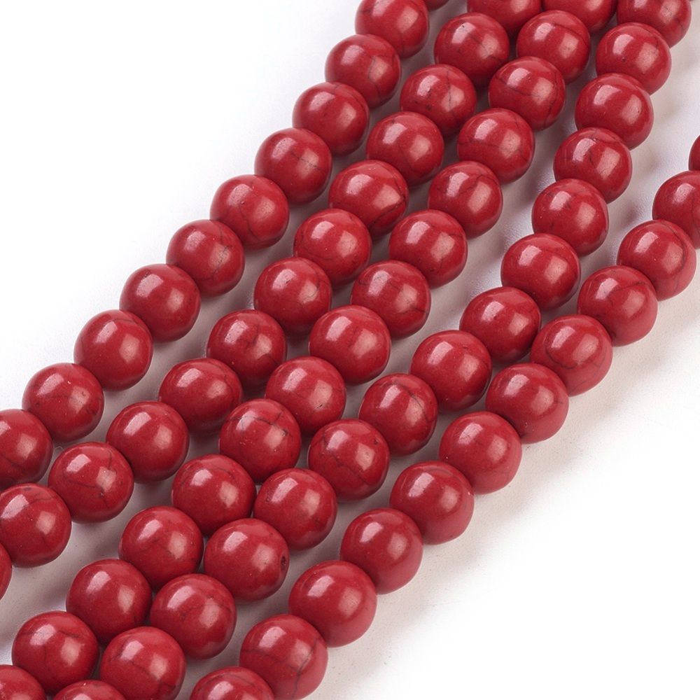 Natural Howlite Turquoise Beads Strand/8mm, Hole: 1mm, about 50pcs/strand